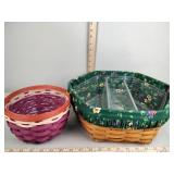 Longaberger baskets (2) one artist signed 1998