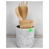 Farmhouse Kitchen stoneware kitchen canister,