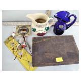 Cobalt blue Colonial Williamsburg VA pitcher,