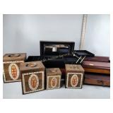 Frontgate humidor,  jewelry box, wood kitchen