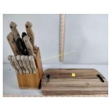 Faber ware knife block set, cutting board