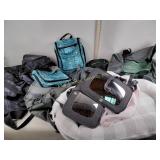 Duffel bags, dog bed