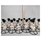 20 Snowball kids candle holders