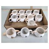 12 Spongeware sugar dish with pumpkin on front