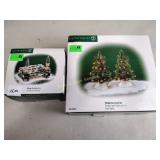 Department 56 Frosty light trees fiber optic,