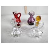 4 cruets: 1 blanket mismatched toppers