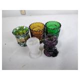 4 toothpick holders: 2 hallmark, 1 carnival