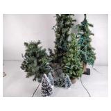 Christmas trees artificial some with lights