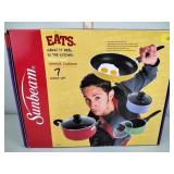 Sunbeam 7 piece nonstick cookware set, new in box