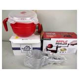 Dynaforge Apple peeler (new), microwaveable bowls