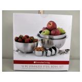 Everyday living 12 pc. stainless steel bowl set,