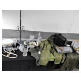 Glassware including vases,  plates, platters,