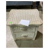Wicker end table 23" tall x 22" wide