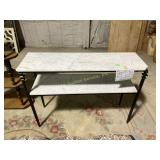 Marble top sofa/accent table 40" long x 30" tall,