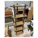 Corner shelf, 5 tier, 53" tall