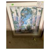 Framed oriental style print