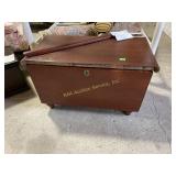 Wood trunk, front trim piece is unattached 18"