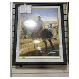 David Wright civil war battlefield print, framed