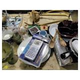 New graphing calculator, vases, Craftsman lawn