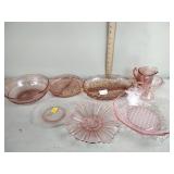 Pink depression glassware