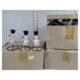 Three cases snowball kids paper holder candle