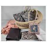 Baby basket ,pillows ,organizer , leopard print