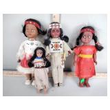 Native American dolls, plastic