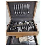 Stainless flatware set & box
