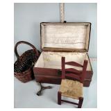 Small wood trunk, basket, bed bolt wrench