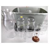 Glass hurricane shades, pocket watch cloche,