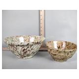 Spongeware embossed mixing bowls