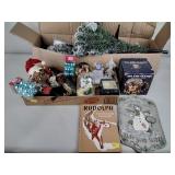 Rudolph book, Christmas decor, snowmen, wall