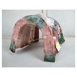 Paper mache railraod model train tunnel