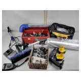 DeWalt tool tote,  toolbox with miscellaneous