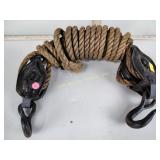 Pulleys with rope
