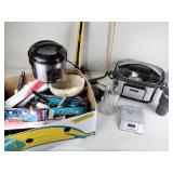 Instant pot, mugs, stoneware bowl, axe, kitchen