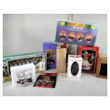 Turkey novelty lights, ceramic Santa, party