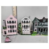 Sheila, wood cut outs, tinker toy house, 25