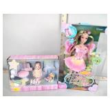Barbie fairytopia and Kelly tinkle time dolls,