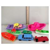 Toy boats and cars