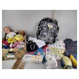 Star Wars backpack, dolls, toys