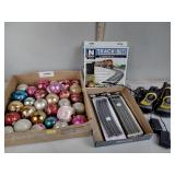 Walkie-talkies, N scale train track,  Christmas