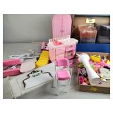 Barbie accessories, empty CD cases