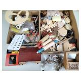 Wood pieces, toy rolling pins, Bartender