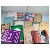 Piano,  Oregon, and guitar music books