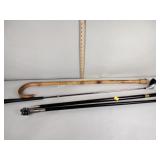 Glass ball with claw Walkingstick, cane,  golf