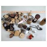 Wooden drawer pulls, thimbles