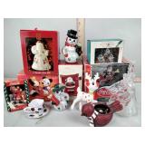 Christmas items including Coca-Cola figurine,
