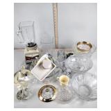Imperial blender, glass footed bowls, Childs cup