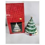 Musical Christmas tree cookie jar